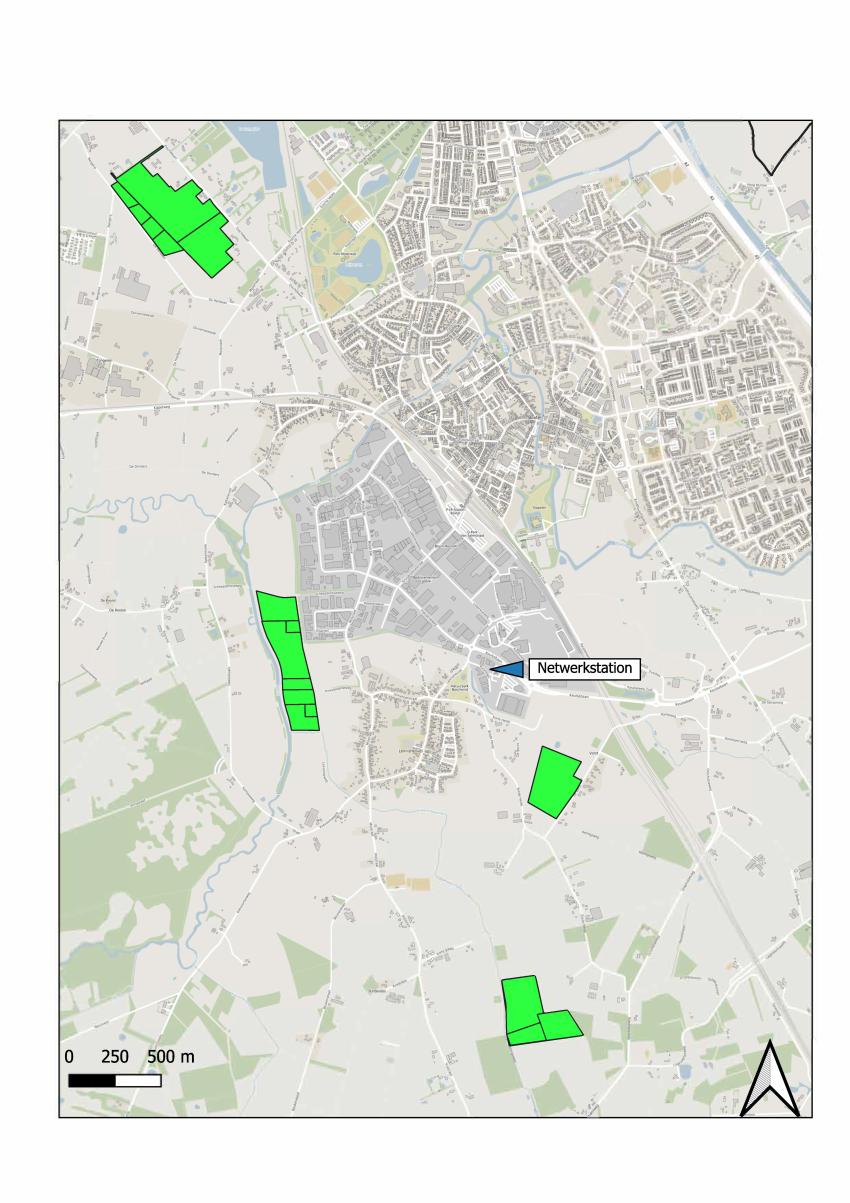 Overzicht locaties zonneparken Boxtel