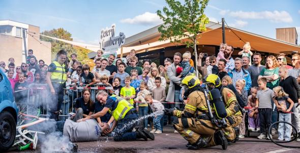 Demonstratie van brandweer en BOA's